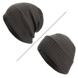 Winter,Plain,Thicken,Brimless,Knitted,Curlable,Earmuffs,Slouch,Beanie