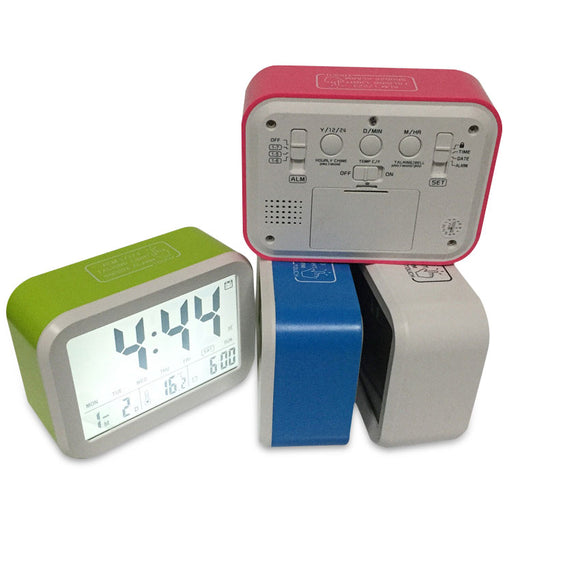 Night,Light,Digital,Thermometer,Large,Display,Snooze,Function,Calendar,Alarm,Clock