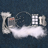 Handmade,Dream,Catcher,Feathers,Beads,Hanging,Decorations,Stars,String,Lights