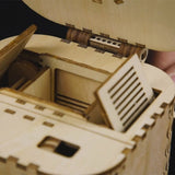 Wooden,Treasure,Mechanical,Gears,Building,Puzzle,Building,Model