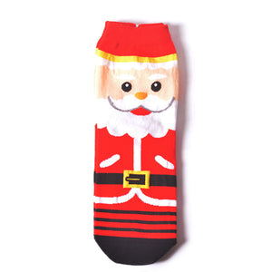 Womens,Christmas,Short,Socks,Cartoon,Santa,Ankle,Christmas,Socks