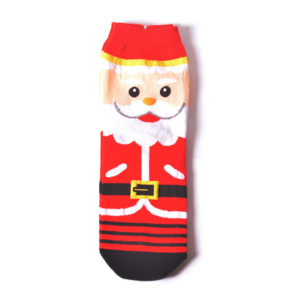 Womens,Christmas,Short,Socks,Cartoon,Santa,Ankle,Christmas,Socks