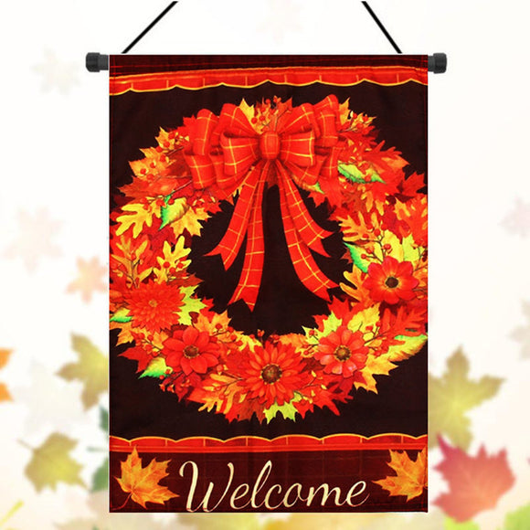 12.5''x18'',Wreath,Garden,Welcome,Autumn,Leaves,Floral,Briarwood,Decorations