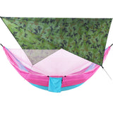 IPRee,Camouflage,Camping,Hammock,Mosquito,Portable,Hammock,Canopy,Plaid,Fabric,Waterproof,Shade,Awning,Person