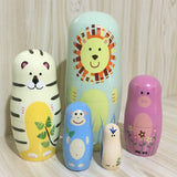 Matryoshka,Animal,Wooden,Russian,Nesting,Dolls,Christmas,Decorations