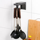 Kitchen,Spoon,Storage,Punching,Retractable,Rotatable,Hooks