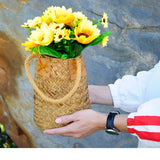 Foldable,Natural,Woven,Seagrass,Belly,Storage,Basket,Flower,Folding,Basket,Weaving,Dirty,Garment,Basket,Fruit,Basket