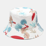 Women,Summer,Protection,Marine,Plant,Pattern,Casual,Simple,Bucket