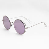 Women,Round,Shape,Metal,Frame,Personality,Casual,Outdoor,Protection,Sunglasses