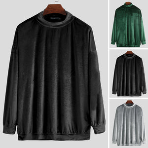 Brief,Style,Solid,Color,Coral,Fleece,Casual,Sweatshirts