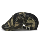 Cotton,Camouflage,Patchwork,Beret,Outdoor,Buckle,Adjustable,Newsboy,Cowboy