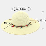 Women,Sunscreen,Vacation,Beach,Foldable,Stylish,Trinket,Chain,Decoration,Straw