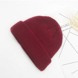 Unisex,Solid,Color,Knitted,Skull,Beanie