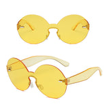 Women,Summer,Colorful,Round,Frame,Glassess,Outdooors,Protection,Glasses