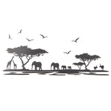 African,Animals,Removable,Sticker,Living,Mural,Decoration