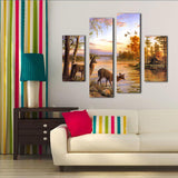 Miico,Painted,Combination,Decorative,Paintings,Lakeside,Scenery,Decoration