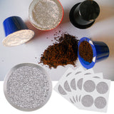 100PC,Adhesive,Aluminum,Sticker,Coffee,Filter,Refilling,Capsule