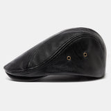 Collrown,Men's,Artificial,Leather,Beret,Casual,Newsboy,Holes,Ventilation