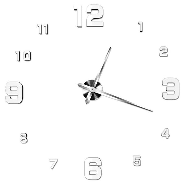 Large,Clock,Decor,Mirror,Sticker