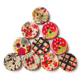 Round,Pattern,Wooden,Button,Mixed,Natural,Sewing,Children,Handmade,Clothes,Buttons