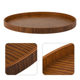 KCASA,Wooden,Round,Plate,Natural,Fruit,Tableware,Serving,Solid,Plate