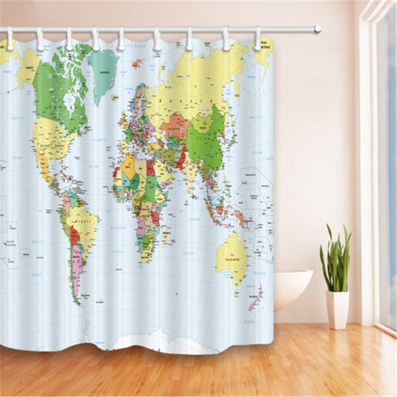 180X180cm,Polyester,World,Bathroom,Waterproof,Fabric,Shower,Curtain