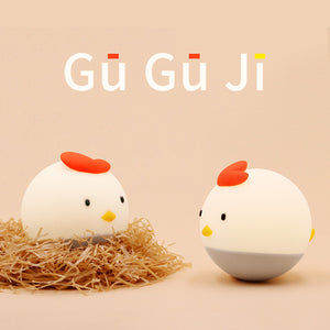 Creative,Tumbler,Cartoon,Silicone,Cuckoo,Chicken,Night,Light,Patting,Bedside,Sleep,Night,Light