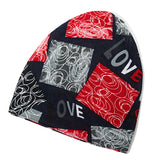 Printed,Beanie,Women,Autumn,Bonnet,Collar,Scarf