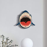 Creative,Wooden,Clock,Shark,Shape,Watch,Silent,Clock,Bedroom,Decoration,Clock