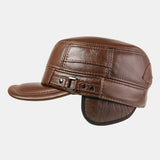 Winter,Genuine,Leather,Windproof,Outdoor,Layer,Leather,Trucker