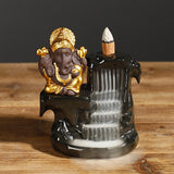 Backflow,Incense,Burner,Ceramic,Waterfall,Smoke,Lucky,Elephant,Incense,Burner,Holder,Decor,Office,Ornament,Incense,Cones