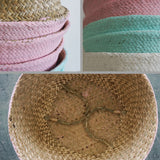 Grass,Belly,Basket,Storage,Plant,Foldable,Laundry,Decorative,Flower