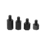 Suleve,M4NH1,50pcs,Nylon,Black,Screw,Standoff
