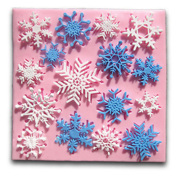Christmas,Snowflake,Fondant,Silicone,Mould,Decorating