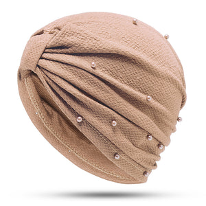 Women,Muslim,Crossword,Cotton,Flexible,Earmuffs,Turban,Winter,Beanie