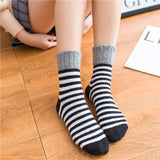 Winter,Women,Socks,Mouth,Striped,Socks,Casual,Thick,Socks