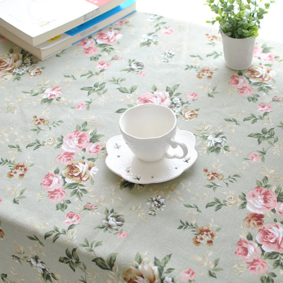 Rectangle,Pastoral,Style,Thicken,Cotton,Linen,Tablecloth,Tableware,Cover,Decor