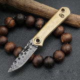 OUTDOORS,Keychain,Fodling,Knife,Camping,Damascus,Steel,Blade,Pocket,Knife,Tactical,Multi,Fruit,Tools