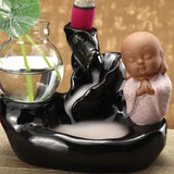 Ceramic,Backflow,Incense,Burner,Buddhist,Holder,Glass,Hydroponic,Creative,Gifts