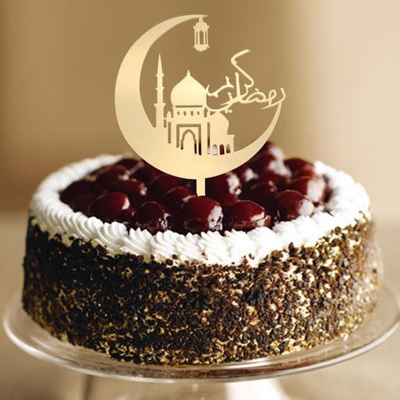 Mubarak,Happy,Ramadan,Topper,Insert,Islam,islamic,Glitter,Decor,Decorating,Tools,Kuchendeckel,Gateau,Decorations