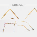 Women,Pieces,Without,Shape,Metal,Diamond,Decoration,Fashion,Decoration,Eyeglasses