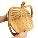 Collapsible,Apple,Shaped,Bamboo,Basket,Kitchen,Fruit,Storage,Centerpiece,Decorations