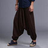 Loose,Crotch,Pants,Casual,Harem,Pants,Elastic,Cotton,Linen,Bloomers,Trousers