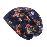 Women,Summer,Breathable,Flowers,Ethnic,Cotton,Beanie,Vintage,Elastic,Turban