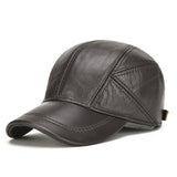 Collrown,Winter,Genuine,Leather,Baseball,Earflap,Muffs,Windproof,Outdoor,Trucker