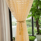 Panel,Champagne,Window,Screening,Hollow,Bedroom,Balcony,Sheer,Tulle,Curtains