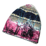 Women,Velvet,Beanies,Colorful,Printed,Bonnet,Scarf