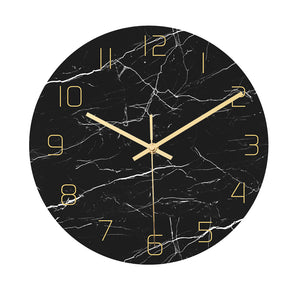 Loskii,CC010,Creative,Marble,Pattern,Clock,Clock,Quartz,Clock,Office,Decorations