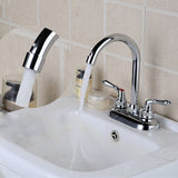 Modern,Chrome,Water,Double,Mixer,Bathroom,Kitchen,Basin,Faucet