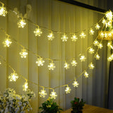 Christmas,Snowflake,Flashlight,String,Festival,Wedding,Decoration,Waterproof,Battery,Powered